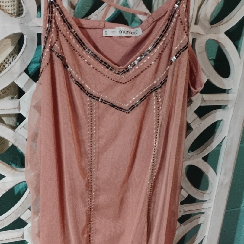 Maurices Blush Sequin Blouse